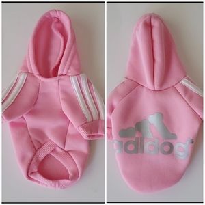 pink adidas dog hoodie